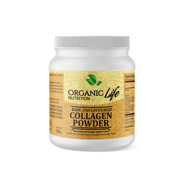 Organic Life Nutrition Supplements RAW, UNFLAVOURED COLLAGEN POWDER